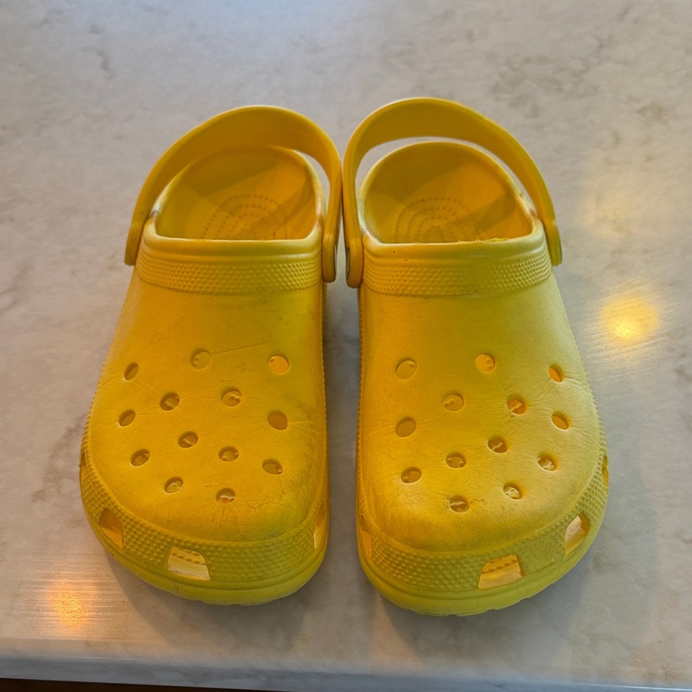 Mens CROCS Bright Yellow Slip-On Shoes